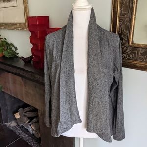 Athleta Dark Gray Nirvana Wrap Cardigan Sweater Women's Medium Open Front